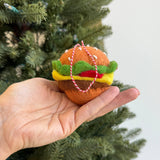 Burger Felt Ornament