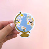 Floral Globe Sticker