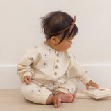 Relaxed Fleece Jumpsuit - Blue Daisy