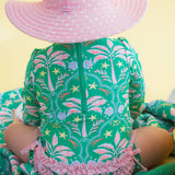 Long Sleeve One Piece Swimsuit - Coconut Cabana
