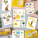 Birthday Critters Gift Tag Sticker Sheet Set
