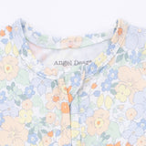 Georgia Floral Ruffle Back Zipper Footie
