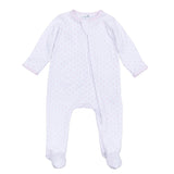 Pink Gingham Dotted Footie