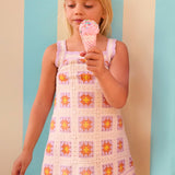 Flower Patchwork Crochet Dress