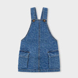 Hearts Denim Overall Skirt Dress