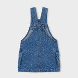 Hearts Denim Overall Skirt Dress