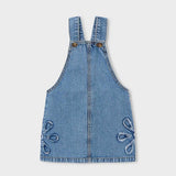 Flower Denim Overall Skirt Dress