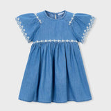 Sweet Denim Embroidered Dress