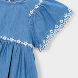 Sweet Denim Embroidered Dress
