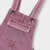 Zig Zag Embroidered Overall Dress - Grape