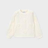 Flower Cable Knit Sweater