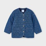 Heart Printed Denim Jacket