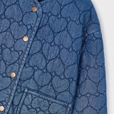 Heart Printed Denim Jacket