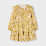Printed Dress - Mustard