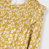 Printed Dress - Mustard