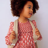 Girl's Printed Dress - Tandoori