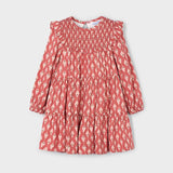 Girl's Printed Dress - Tandoori