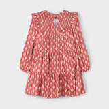 Girl's Printed Dress - Tandoori