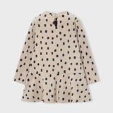 Dotted Drop Waist Dress + Puppy Bag