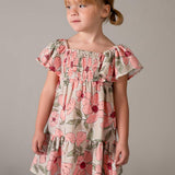 Mandarin Florals Smocked Dress
