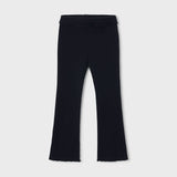 Ribbed Flare Leggings - Black