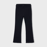 Ribbed Flare Leggings - Black