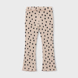 Ribbed Flare Leggings - Dotted