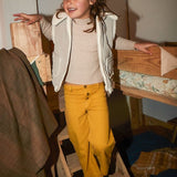 Twill Girl's Pants - Mustard