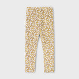 Print Velvet Leggings - Mustard