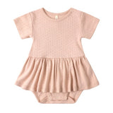 Pointelle Skirted Bodysuit - Melon