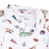 Vintage Football Polo Long Sleeve Shirt