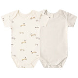Short Sleeve Bodysuit Pack - Race Car + Oat Micro Stripe