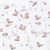 Mini Cowboy Boots Zipper Footie