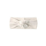 Knotted Headband - Oat Micro Stripe