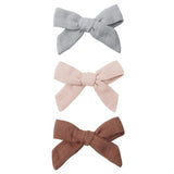 Bow Set - Sky, Mauve + Poppy