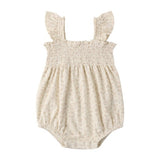 Smocked Ruffle Sleeve Romper - Ditsy