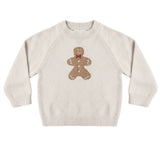 Relaxed Raglan Sweater - Gingerbread Man