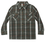 Pocketed Flannel Shirt - Holiday Plaid