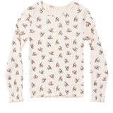 Ribbed Long Sleeve Top - Ruby Bloom