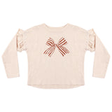 Ruffle Long Sleeve Tee - Bow