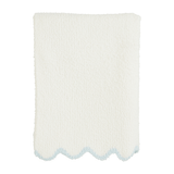 Blue Scallop Chenille Blanket