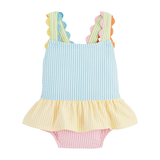 Soft Pastels Seersucker Swimsuit