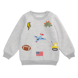 Boys Patched Sweatshirt