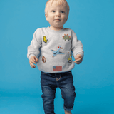 Boys Patched Sweatshirt